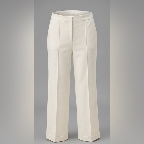 J. Crew Pants - J.Crew Collection Italian Wool Dress Pants Cream Size 14 Tollegno 1900 Lined